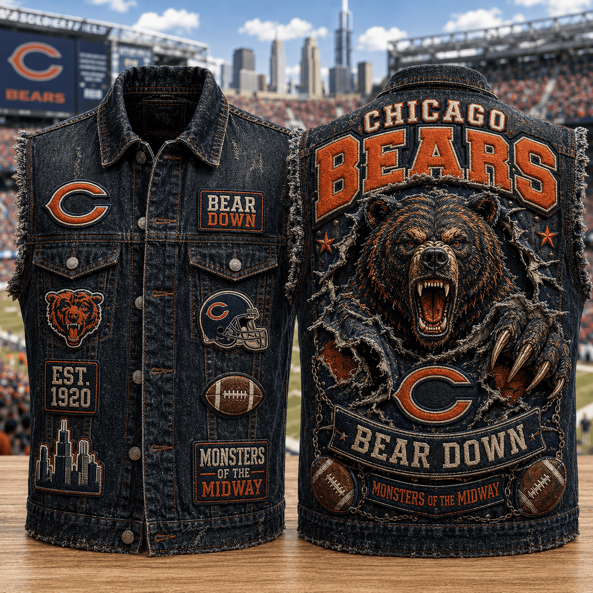 CCB PREMIUM DENIM VEST LNTH
