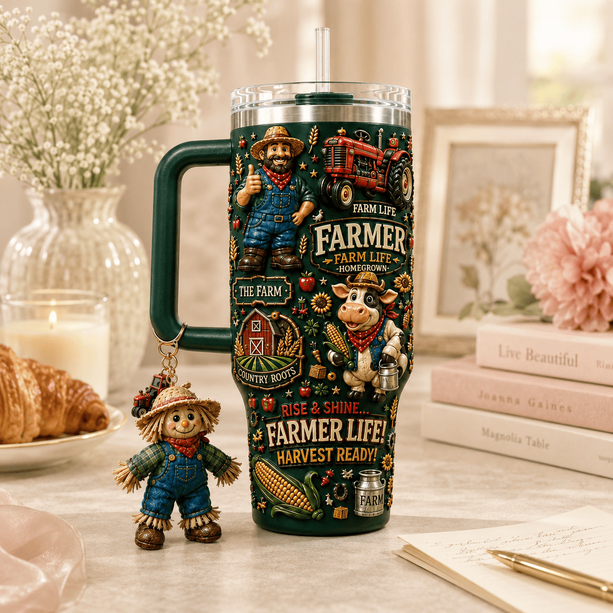 FARM 40oz Tumbler With Handle DNBN