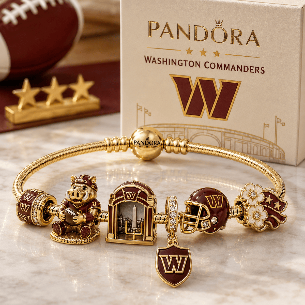 WCD Silver Charm Bracelet Set HQH