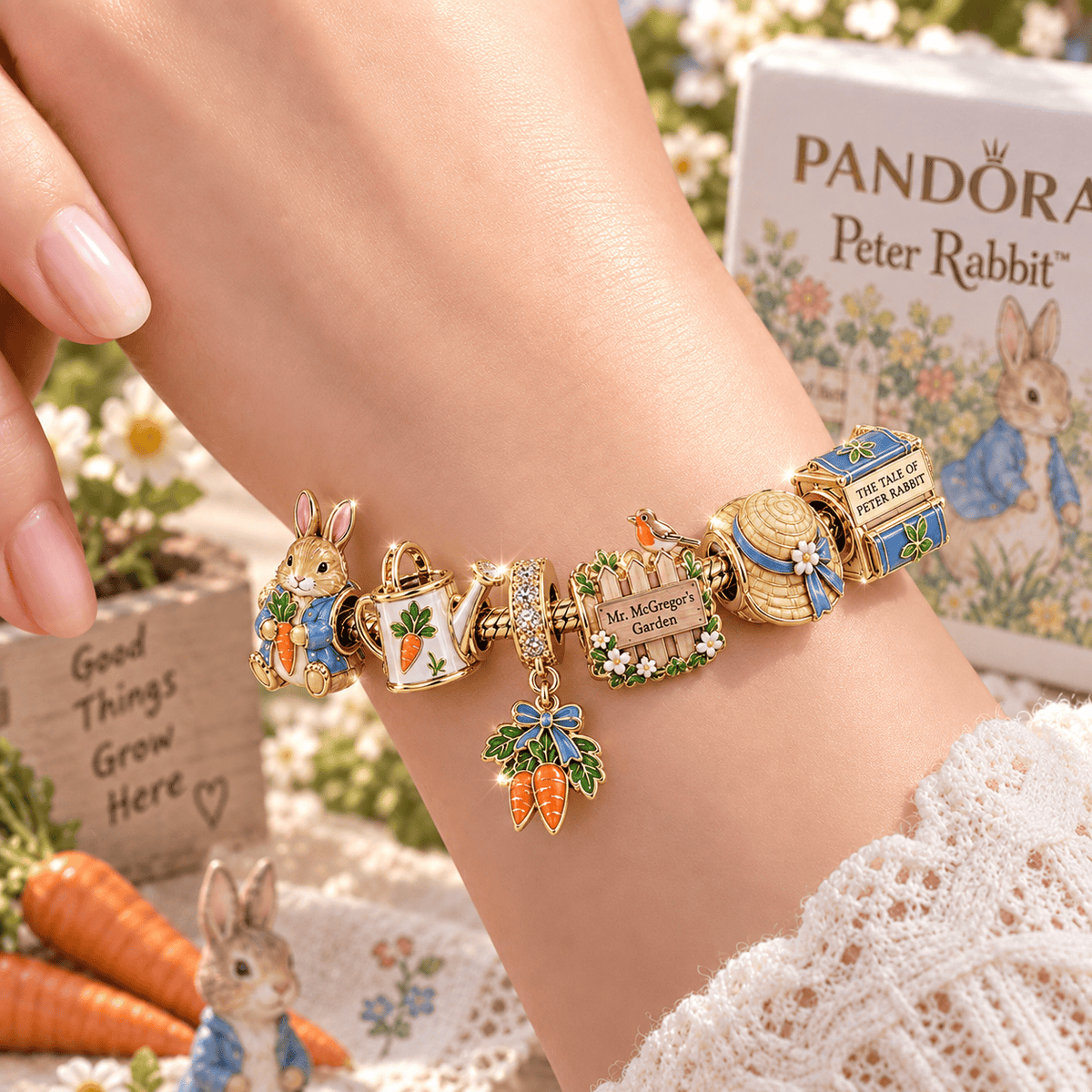 PRB Gold Charm Bracelet Set VTH
