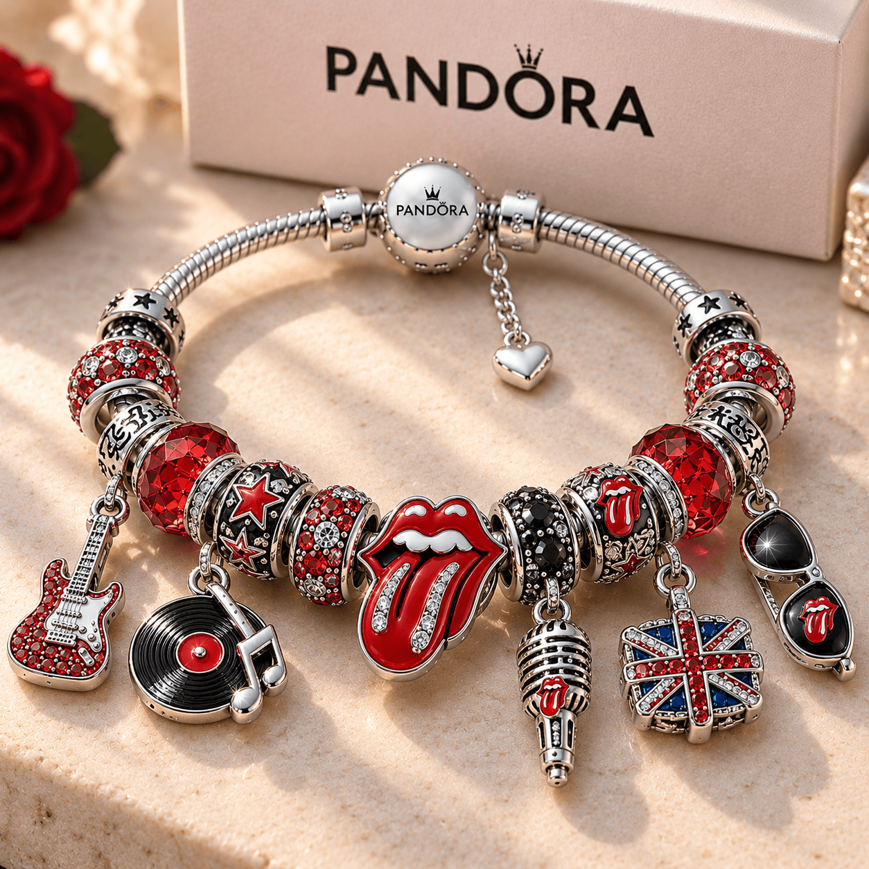 RLST Silver Charm Bracelet Set NTTB
