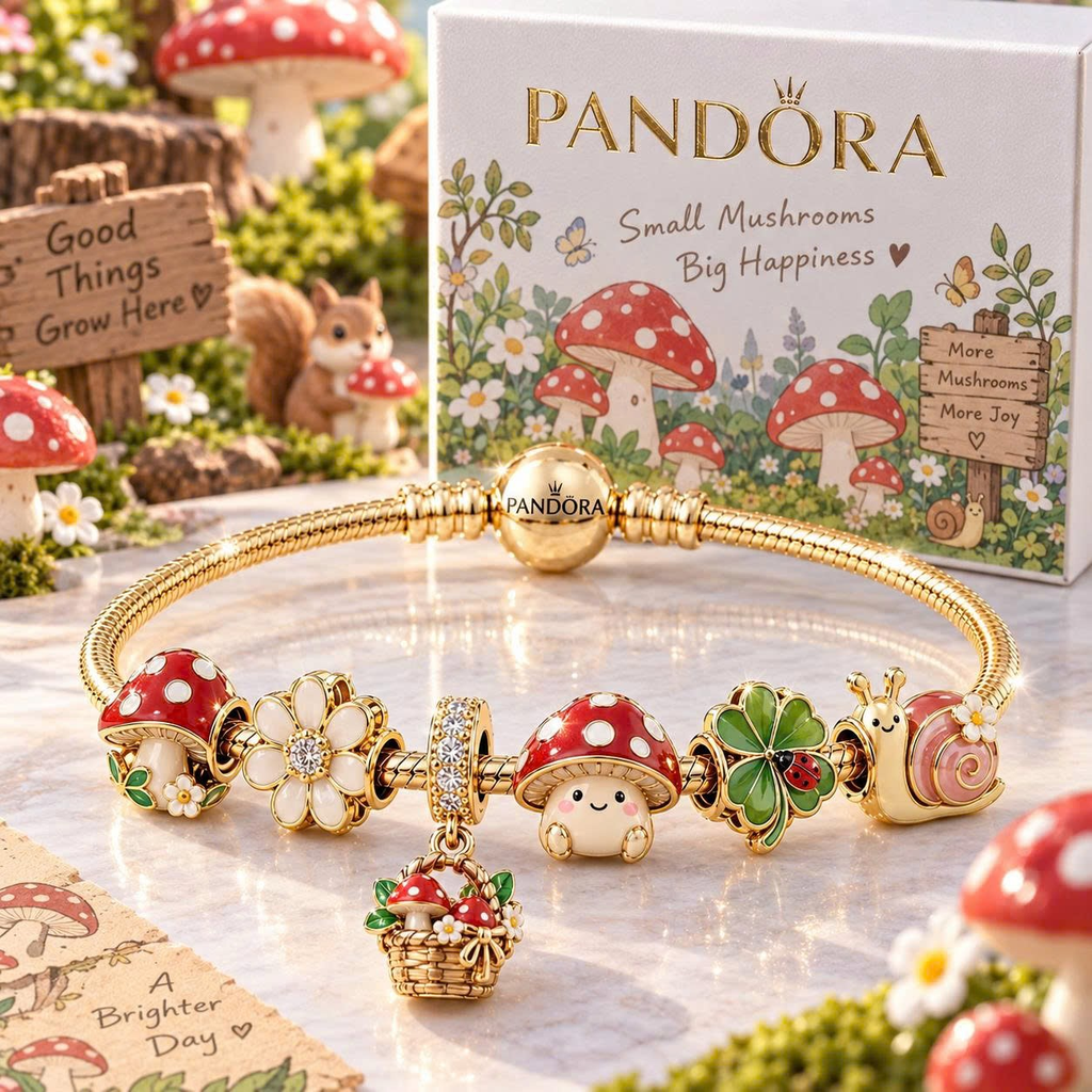 MR Gold Charm Bracelet Set TTN