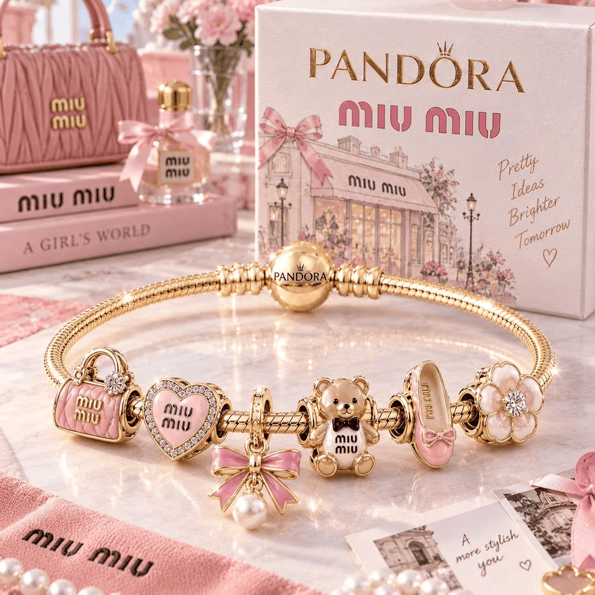 MM Gold Charm Bracelet Set TTN