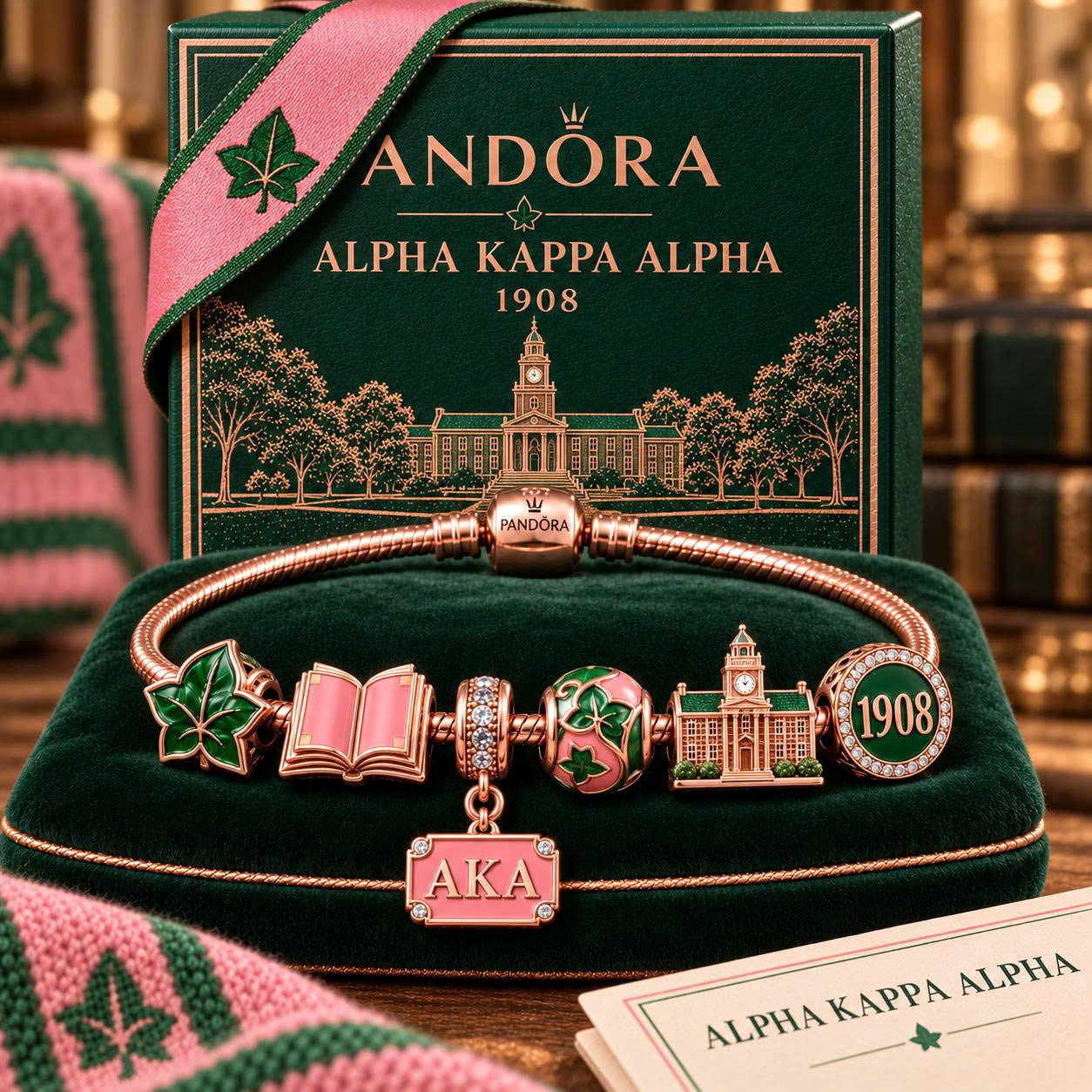 AKA Gold Charm Bracelet Set NHVH