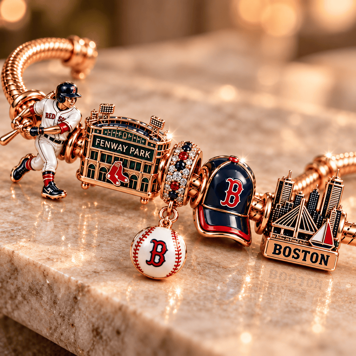 BTMO Gold Charm Bracelet Set PNPA