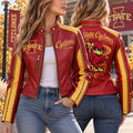 Premium ISC Cropped Leather Zipper Jacket PVNA