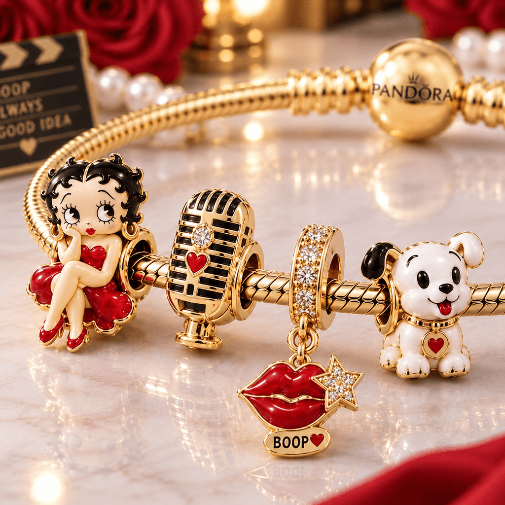 BTB Gold Charm Bracelet Set VTH