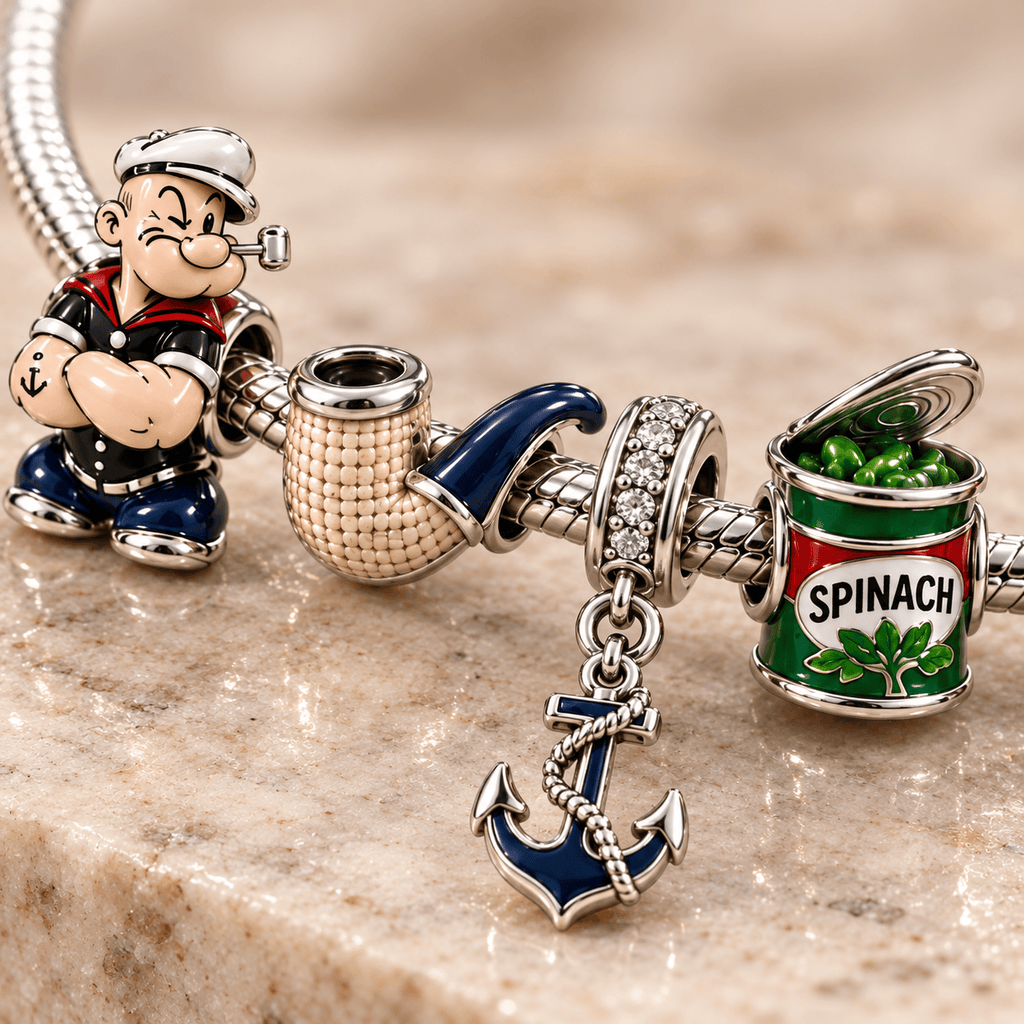 POPE Silver Charm Bracelet Set PTKL