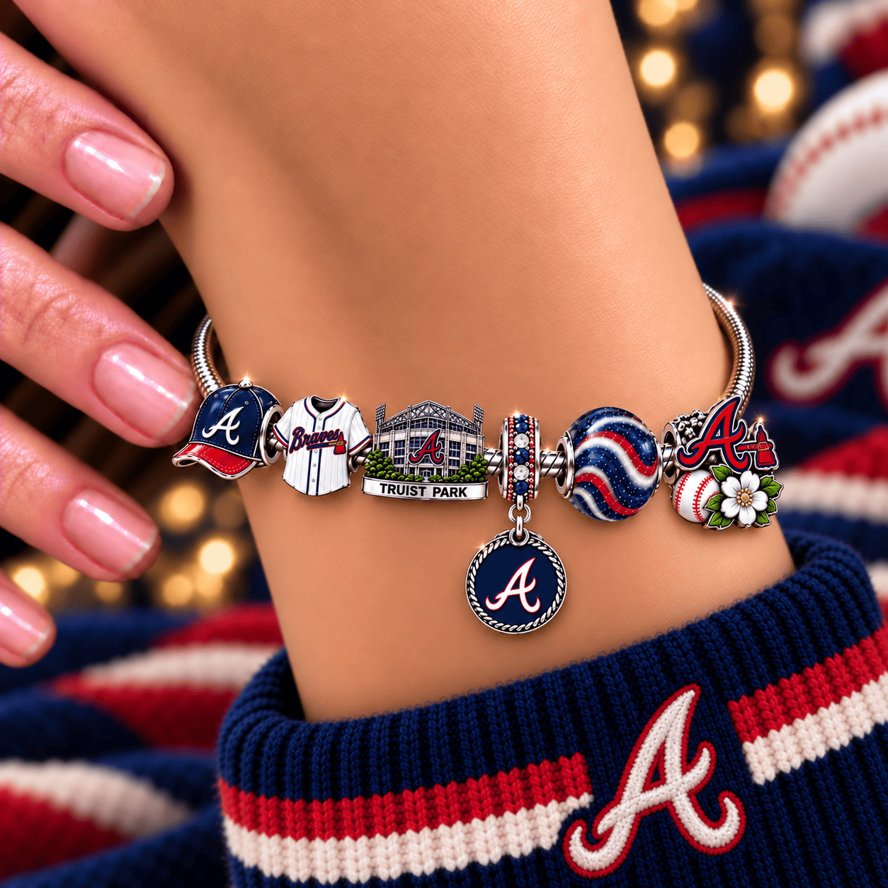 ALB Silver Charm Bracelet Set NHVH