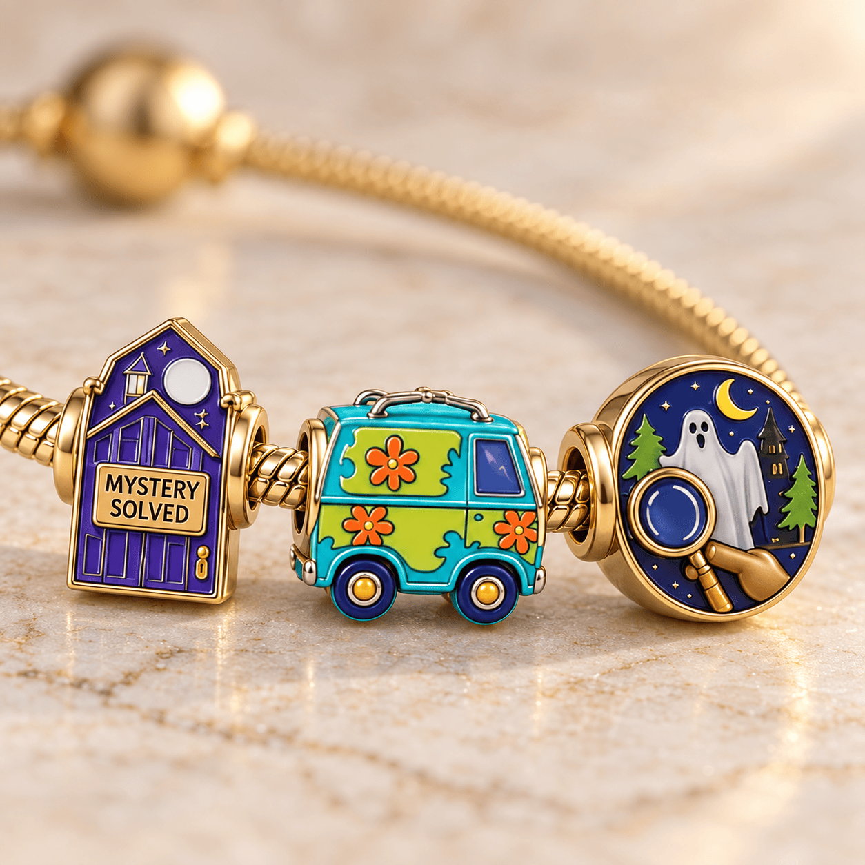 SCBD Gold Charm Bracelet Set HQH