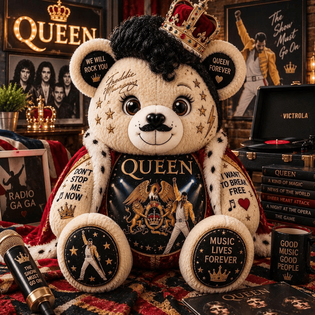 QNN Bear Custom Shaped Pillow