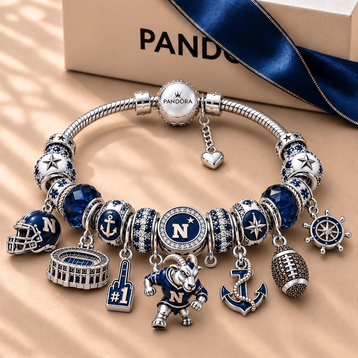 NMSM Silver Charm Bracelet Set NTTB