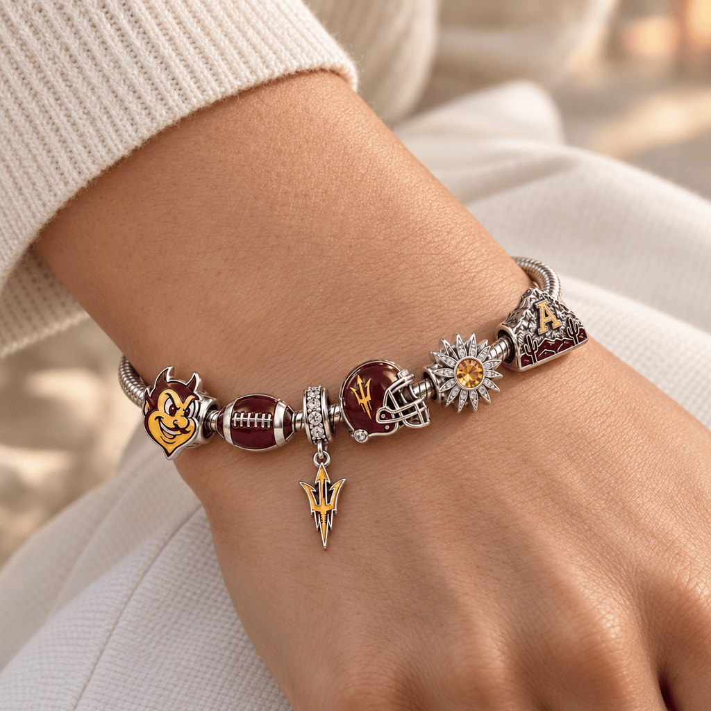 ASSD Silver Charm Bracelet Set PTKL