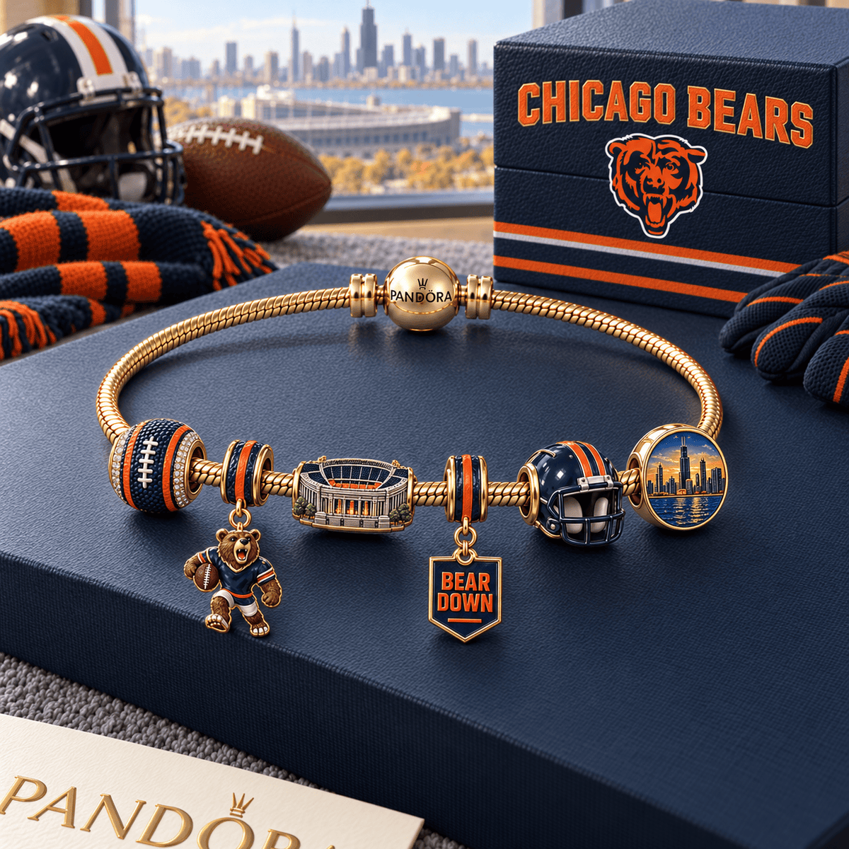 CCB Gold Charm Bracelet Set HQH