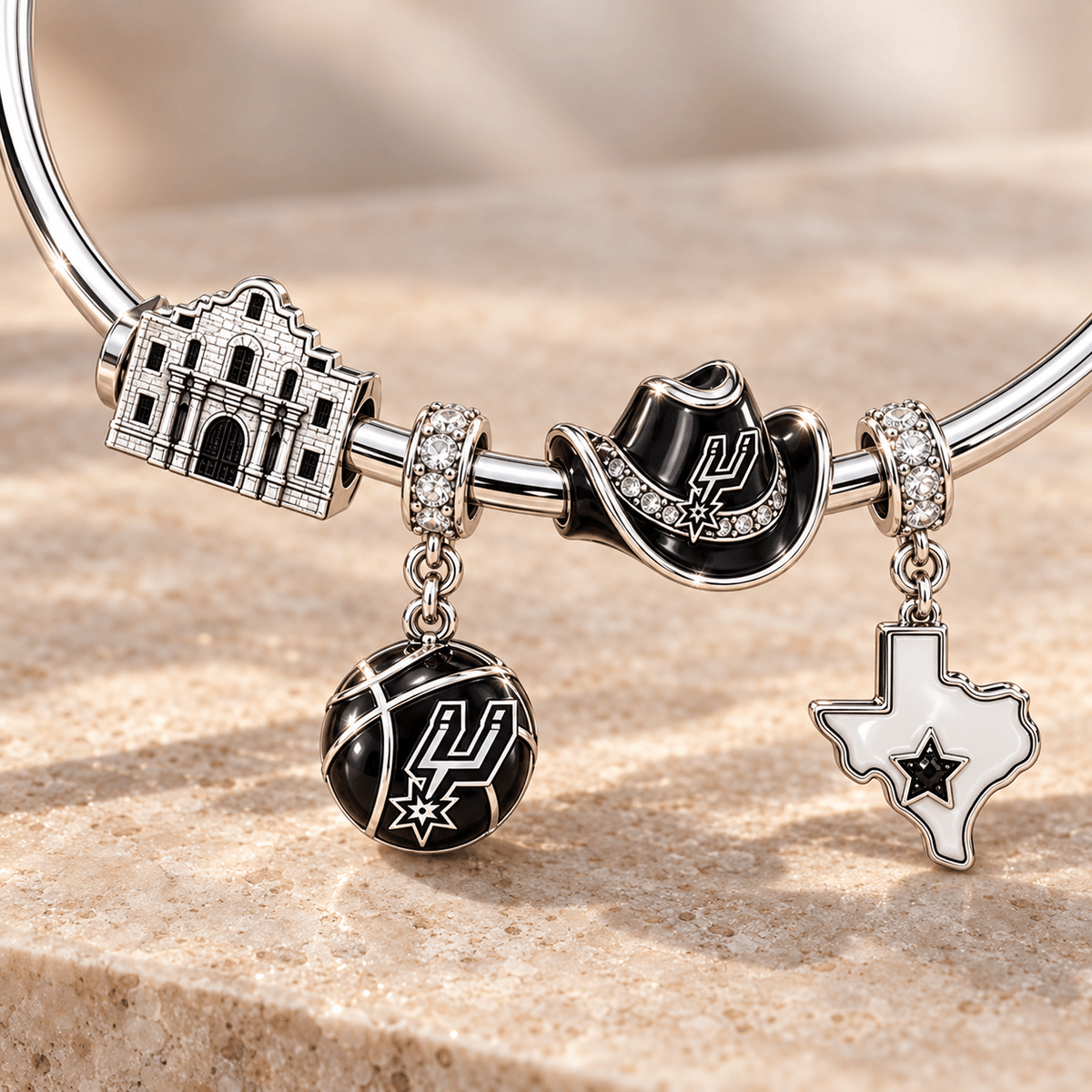 SAS Silver Charm Bracelet Set TMH