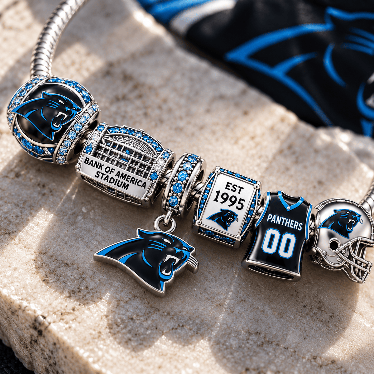 CRPT Silver Charm Bracelet Set PTT