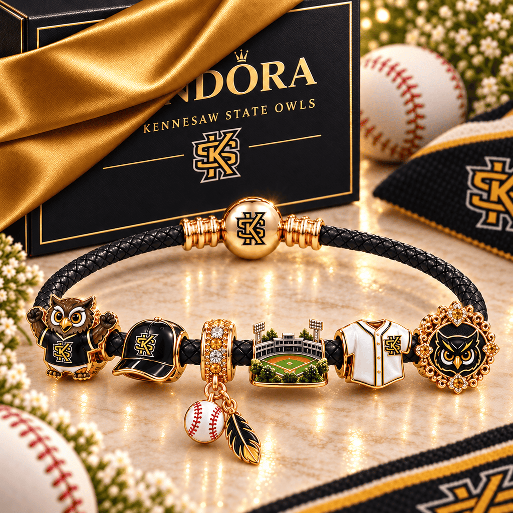 KSO Braided Leather Cord Charm Bracelet Set NHVH