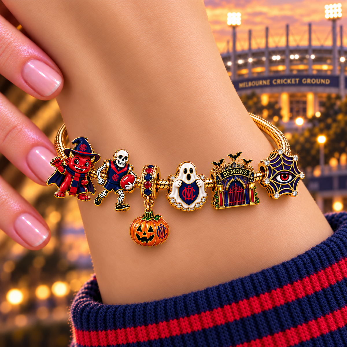 SKD Gold Charm Bracelet Set NHVH