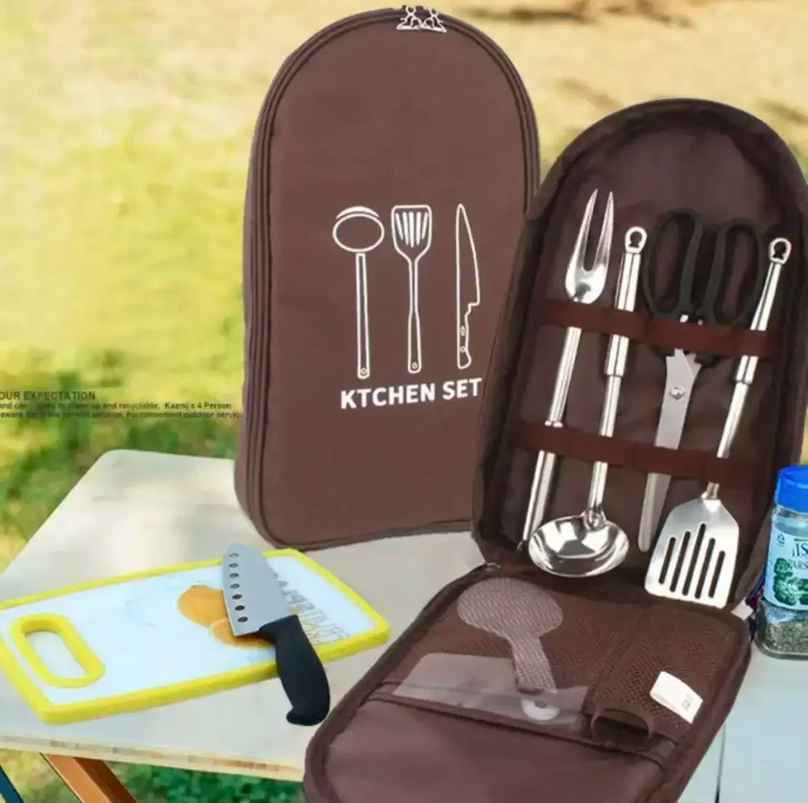 Portable Camping Cookware Bag – Effortless Outdoor Cooking, Your All-in-One Picnic Kitchen