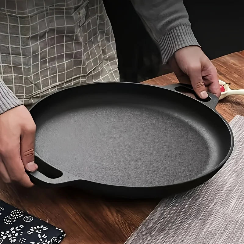 Multi Functional Cast Iron Pot - A Non Stick Pot Suitable for Pizza and Pancakes, Perfect for Home Kitchens and Outdoor Cooking
