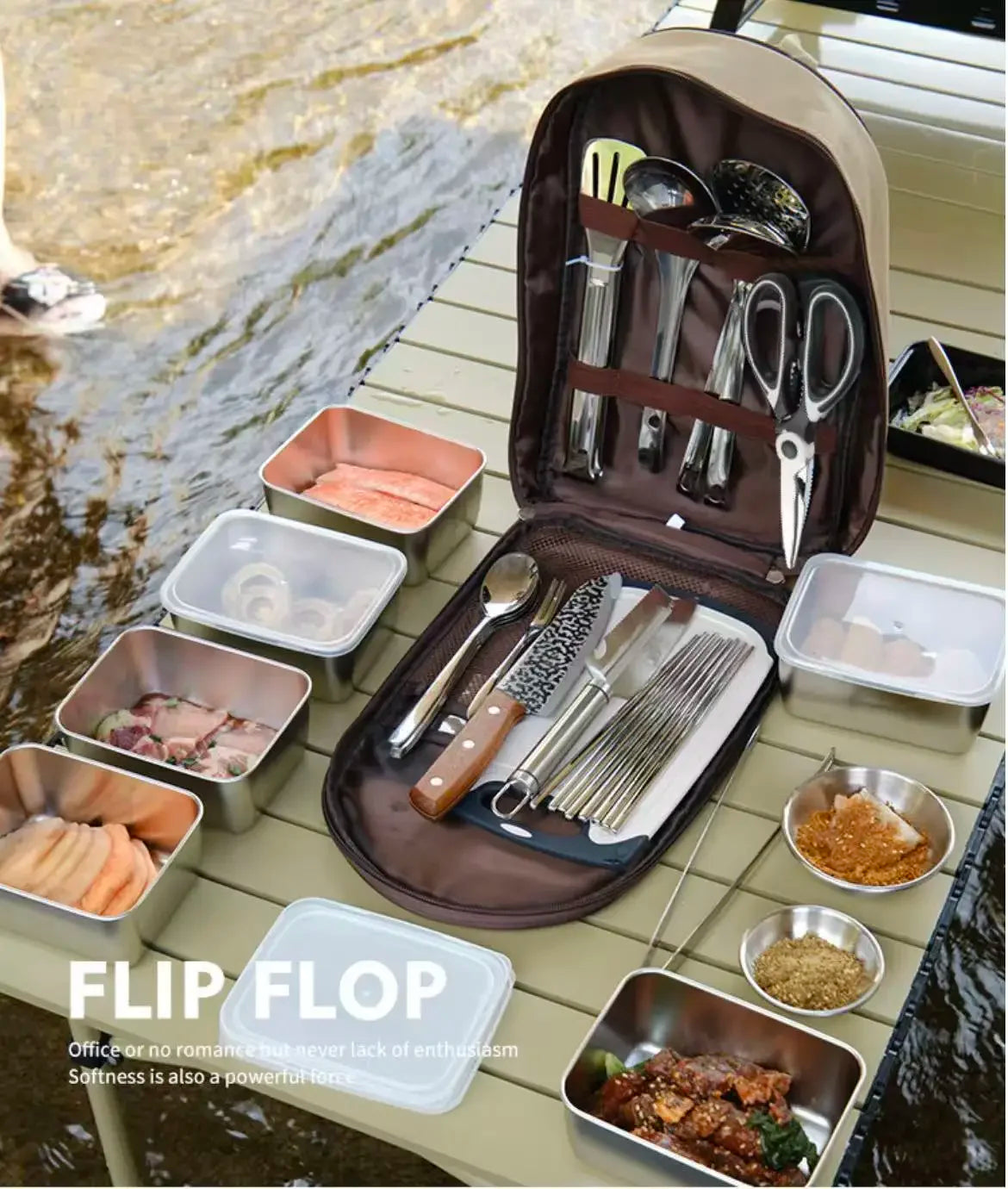 Portable Camping Cookware Bag – Effortless Outdoor Cooking, Your All-in-One Picnic Kitchen